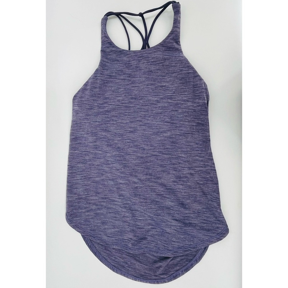 Lululemon Raise The Barre Tank Size 4 Purple Space Dye No Pads Strappy